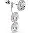 Swarovski Swarovski Oorbellen 5754342 Una Zilverkleurig Cushion Vorm Kristal
