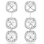 Swarovski Swarovski Oorbellen 5754342 Una Zilverkleurig Cushion Vorm Kristal