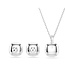 Swarovski Swarovski SET Oorbellen en Collier 5754343 Una Zilverkleurig Cushion Vorm Kristal