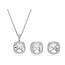 Swarovski Swarovski SET Oorbellen en Collier 5754343 Una Zilverkleurig Cushion Vorm Kristal
