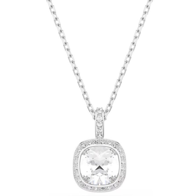 Swarovski Swarovski SET Oorbellen en Collier 5754343 Una Zilverkleurig Cushion Vorm Kristal