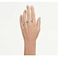Swarovski Swarovski Ring 5758471/55 Una Zilverkleurig met Cushion Vorm Kristal Maat 55
