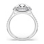 Swarovski Swarovski Ring 5758471/55 Una Zilverkleurig met Cushion Vorm Kristal Maat 55