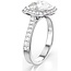 Swarovski Swarovski Ring 5758471/55 Una Zilverkleurig met Cushion Vorm Kristal Maat 55