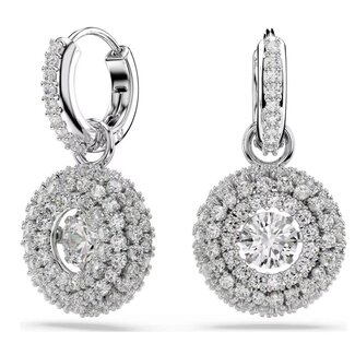 Swarovski Swarovski Oorbellen 5738193 Sublima Zilverkleurig Rond met Kristallen