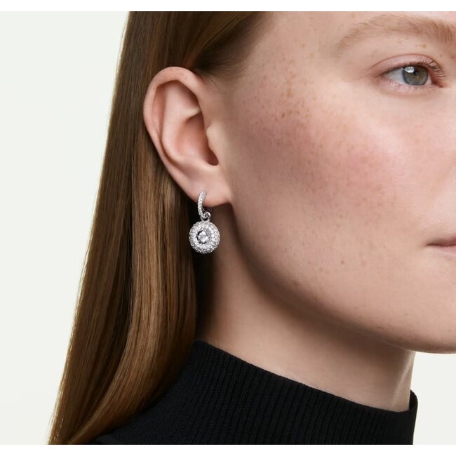Swarovski Swarovski Oorbellen 5738193 Sublima Zilverkleurig Rond met Kristallen
