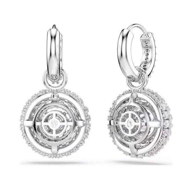 Swarovski Swarovski Oorbellen 5738193 Sublima Zilverkleurig Rond met Kristallen