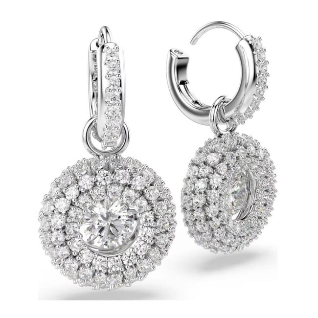 Swarovski Swarovski Oorbellen 5738193 Sublima Zilverkleurig Rond met Kristallen