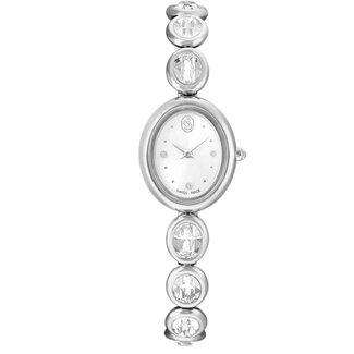 Swarovski Swarovski Horloge 5740826 Imber Ovaal Swiss Made Roestvrij Staal met 8 Kristallen 25x21mm