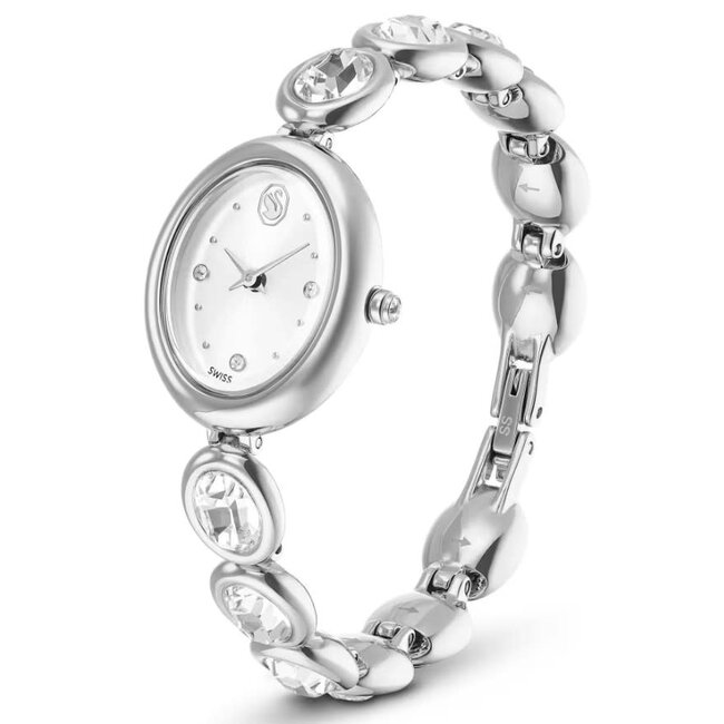Swarovski Swarovski Horloge 5740826 Imber Ovaal Swiss Made Roestvrij Staal met 8 Kristallen 25x21mm