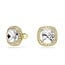 Swarovski Swarovski Oorbellen 5764762 Una Goudkleurig Cushion Vorm Kristal