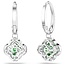 Swarovski Swarovski Oorbellen 5758001 Una Zilverkleurig Klaver met Groene Kristal