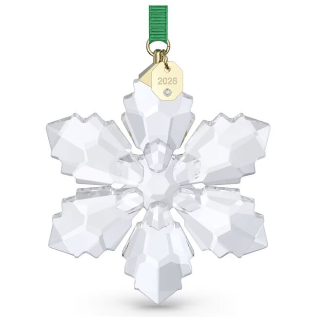 Swarovski Swarovski Ornament 5718051 Zilverkleurig Kerstornament 2026 met Groen Lint