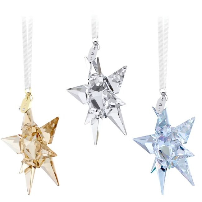 Swarovski Swarovski Ornament 5734798 35jarig Jubileum Kerstornament 2026 3 Stuks met Wit Lint