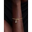 Pandora Pandora Bedel 764490C01 Zilver 14k Geelgouden Plating Cicada met Glitter Blauw en Zirkonia
