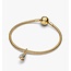 Pandora Pandora Bedel 764490C01 Zilver 14k Geelgouden Plating Cicada met Glitter Blauw en Zirkonia