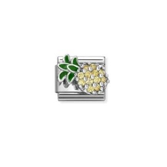 Nomination Nomination Schakel 330328-21 Composable Classic Staal met Gele Ananas
