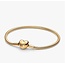Pandora Pandora Armband 563050C00-18 Zilver met 14k Geelgouden Plating en Hart Sluiting 18cm