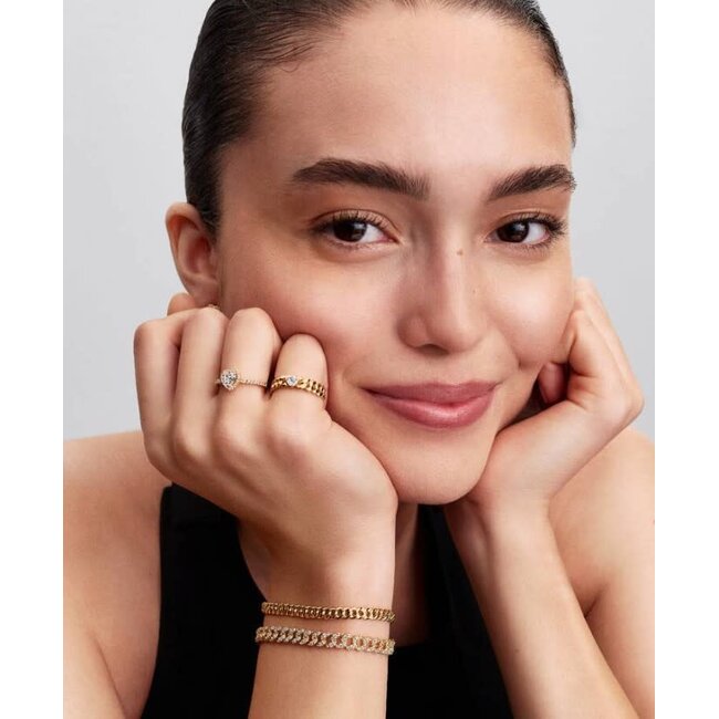 Pandora Pandora Armband 564367C00-18 Zilver met 14k Geelgouden Plating Maat 18