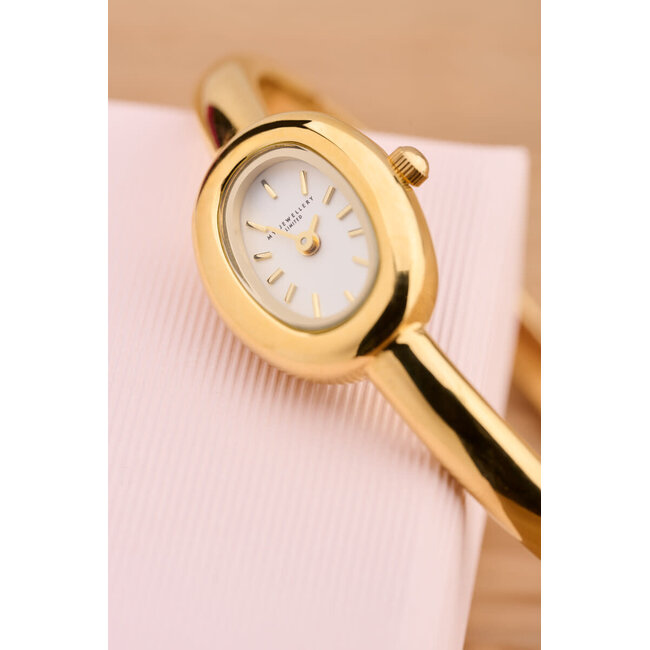 My Jewellery My Jewellery Horloge MJ14505-1200 Bangle Staal met Geelgouden Plating Quartz