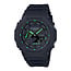 Casio G-Shock Casio G-Shock Horloge GA-2100-1A3ER Kunstof Band Digitaal Analoog Zwart/Groene Wijzerplaat Waterdichtheid 200 Meter 45,5mm