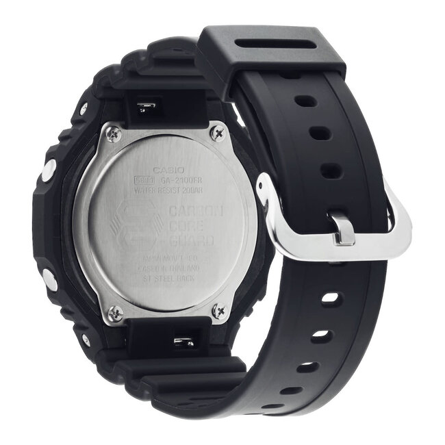 Casio G-Shock Casio G-Shock Horloge GA-2100-1A3ER Kunstof Band Digitaal Analoog Zwart/Groene Wijzerplaat Waterdichtheid 200 Meter 45,5mm