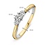 Excellent Jewelry Excellent Ring RG416899-54 14k Bi-color Goud met 0.31crt HSI Diamant Maat 54
