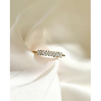 Excellent Jewelry Excellent Ring RG118203-54 14k Geelgoud met 0.50crt HSI Diamant Maat 54
