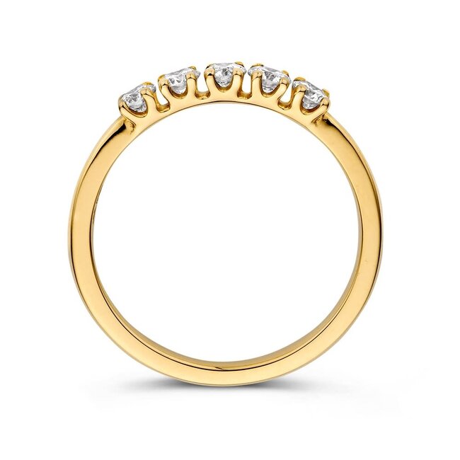 Excellent Jewelry Excellent Ring RG118203-54 14k Geelgoud met 0.50crt HSI Diamant Maat 54