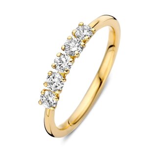 Excellent Jewelry Excellent Ring RG118203-54 14k Geelgoud met 0.50crt HSI Diamant Maat 54