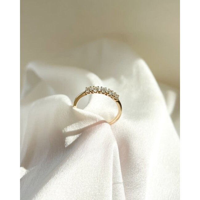 Excellent Jewelry Excellent Ring RG118203-54 14k Geelgoud met 0.50crt HSI Diamant Maat 54