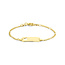 Blinckers Jewellery Huiscollectie BJ Armband 40.17329 14k Geelgoud Graveer Figaro Hart 13-15cm
