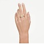 Swarovski Swarovski Ring 5762626 Una Goudkleurig met Cushion Kristallen Maat 55