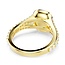 Swarovski Swarovski Ring 5762626 Una Goudkleurig met Cushion Kristallen Maat 55