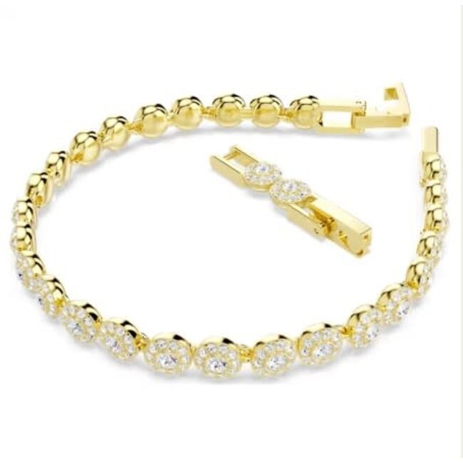 Swarovski Swarovski Set 5720506 Una Angelic Small Goudkleurig Armband/ Collier 16.5-19cm 38-40cm