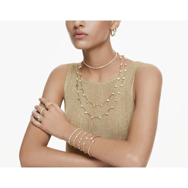 Swarovski Swarovski Set 5720506 Una Angelic Small Goudkleurig Armband/ Collier 16.5-19cm 38-40cm