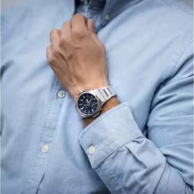 Casio G-Shock Casio G-Shock Horloge GST-B1000D-2AER Staal Solar Bluetooth 200m Waterdicht met Blauwe Wijzerplaat 44mm