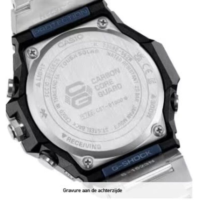 Casio G-Shock Casio G-Shock Horloge GST-B1000D-2AER Staal Solar Bluetooth 200m Waterdicht met Blauwe Wijzerplaat 44mm