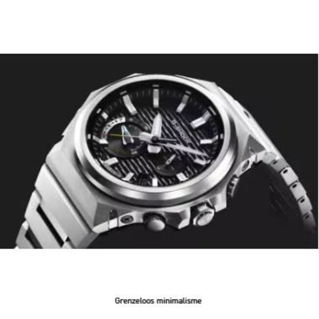 Casio G-Shock Casio G-Shock Horloge GST-B1000D-1AER Staal Solar Bluetooth 200m Waterdicht met Zwarte Wijzerplaat 44mm