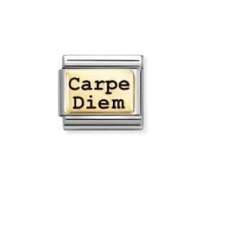 Nomination Nomination Schakel 030166-73 Composable Classic Staal met 18k Geelgouden Carpe Diem