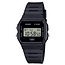 Casio G-Shock Casio Horloge F-91WB-1AEF Analoog Zwarte Band en Zwarte Wijzerplaat 33mm