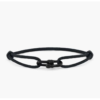 Pig & Hen Pig & Hen Armband P53-290000-L Daunting Dean Staal Zwart Maat L 20-21cm