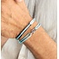 Pig & Hen Pig & Hen Armband P53-1612000-L Daunting Dean Staal Lichtblauw Maat L 20-21cm
