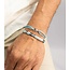 Pig & Hen Pig & Hen Armband P53-1612000-L Daunting Dean Staal Lichtblauw Maat L 20-21cm