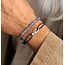 Pig & Hen Pig & Hen Armband P53-163000-L Daunting Dean Staal Navy Maat L 20-21cm