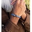 Pig & Hen Pig & Hen Armband P19-2641822-ML Vicious Vik Staal Blauw Maat M/L 19cm