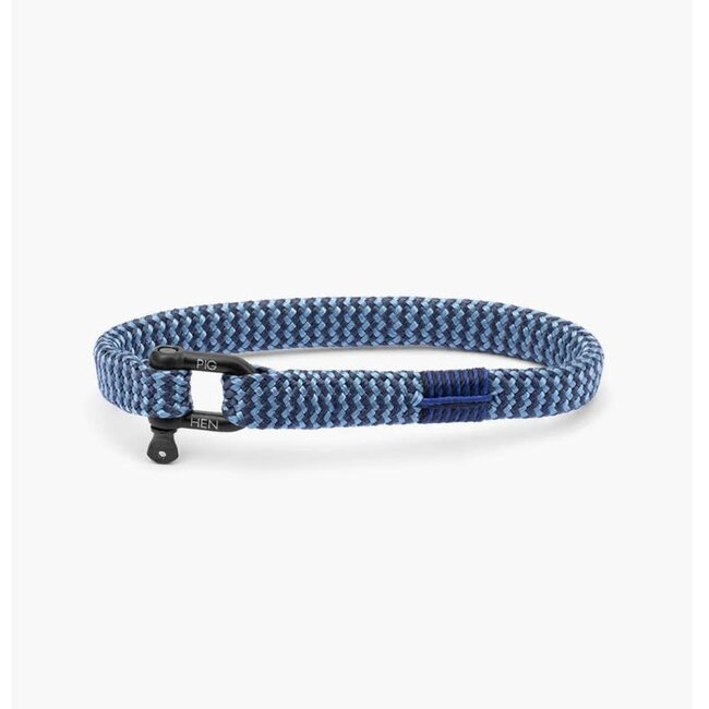 Pig & Hen Pig & Hen Armband P19-2641822-ML Vicious Vik Staal Blauw Maat M/L 19cm