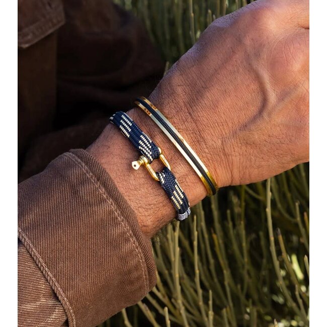 Pig & Hen Pig & Hen Armband P19-363324-M/L Vicious Vik Navy-Lemon Maat M/L 19cm