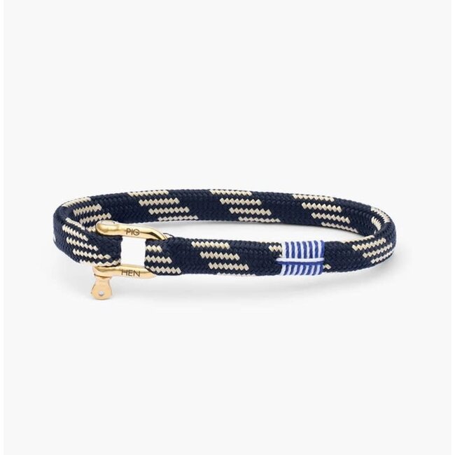 Pig & Hen Pig & Hen Armband P19-363324-M Vicious Vik Navy-Lemon Maat M 18cm