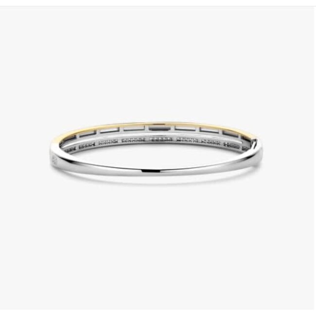 Ti Sento Milano Ti Sento Armband 23086ZY/L Zilver met Geelgouden Plating met Zirkonia Bangle 60mm